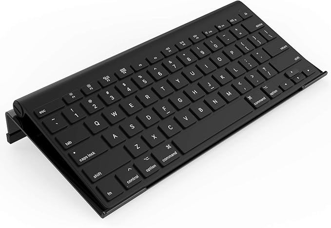 Mini Computer Keyboard Stand-11.8'' x 5.1''-Small Computer Keyboard Tray Acrylic Keyboard Holder for 78 Keys Universal Compact Keyboard, with Black Silicone Strip, Black