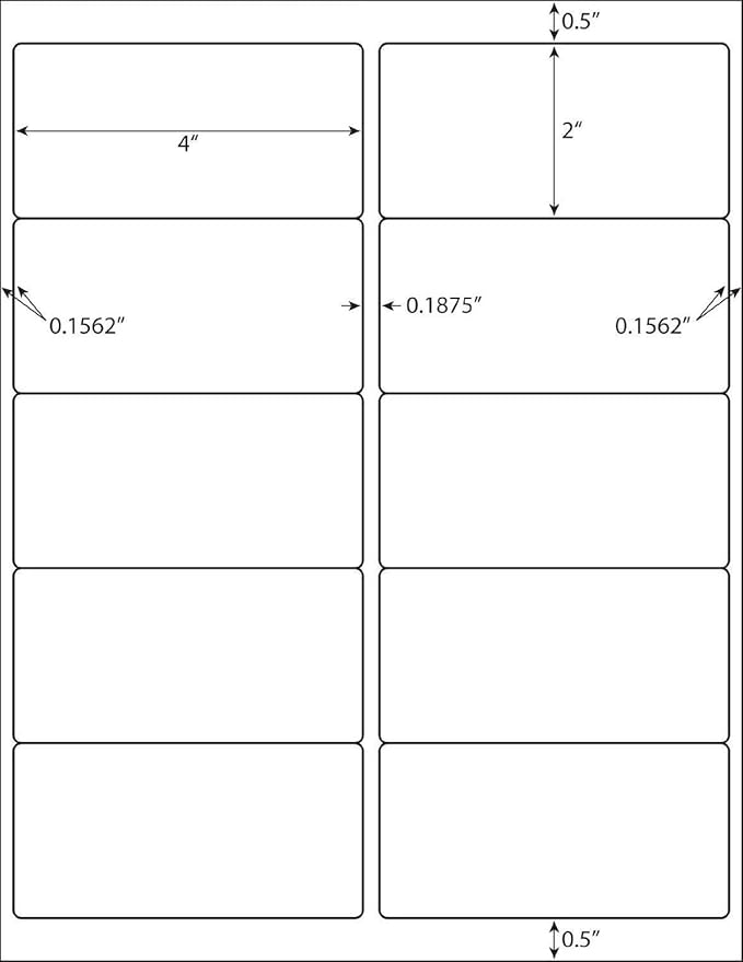 BESTEASY 10-UP Address Labels,/Address Mailing Labels 500 Sheets Shipping Sticker Labels Compatible Laser/Ink Jet Shipping Labels(5000 Labels)