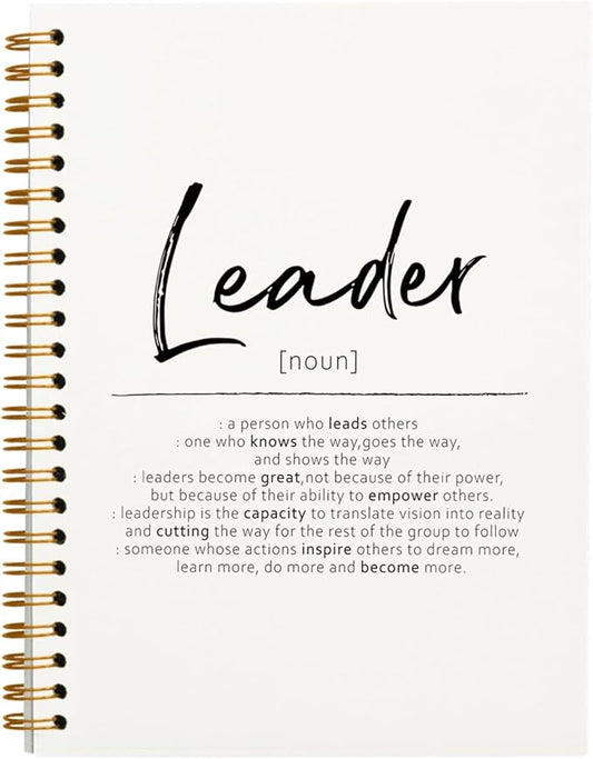 OXW Thank You Gifts for Leader, Meeting Notebook for Work, Appreciation Gift for Mentor Boss Manager, Office Supplies Leadership Gifts, White College Ruled Hardcover Spiral Notebook 5.5 x 8.3