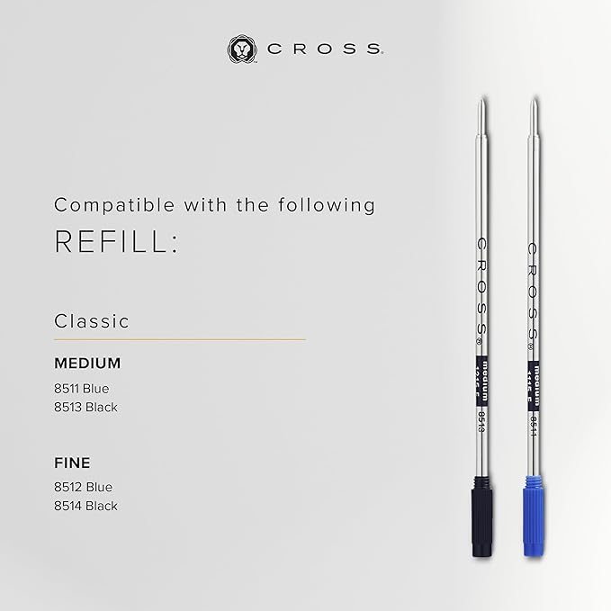 Cross Bailey Refillable Ballpoint Pen Presented in a Premium Gift Box - Medium Point, Black Ink, Red