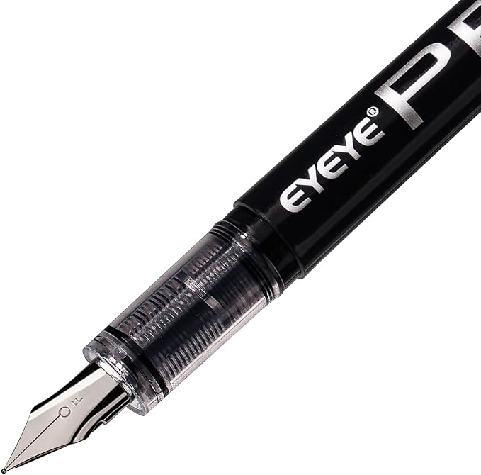 EYEYE Disposable Fountain Pens, 8 Pack Multicolor Fine Point Fountain Pens for Writing, Stainless Steel Nib, Smooth Writing for Calligraphy, Journaling, Drafting, Sketching, Doodling & Gifts