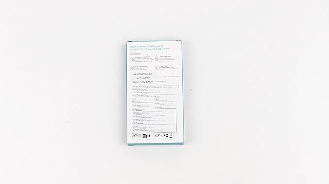 Aceele 10Gbps USB C Hub with 4 USB 3.2 Ports (2 USB A & 2 USB C), USB 3.2 Gen 2 3.3ft USB Cable Extender Hub with Type-C Power Port,Compatible for MacBook Pro 2021, iPad Pro 2021 and Other PC