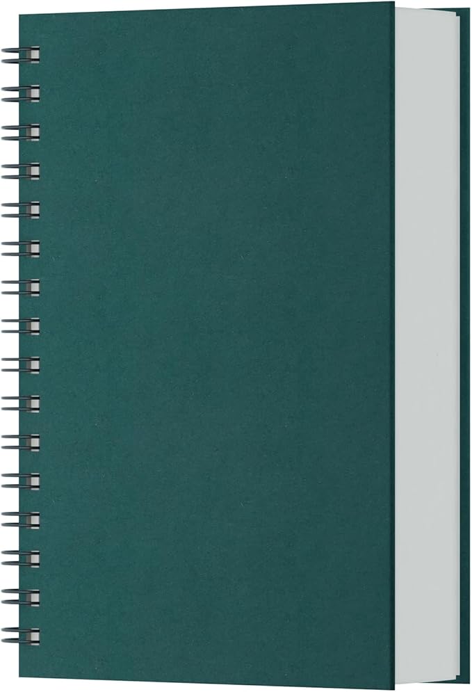 EUSOAR Notebook Spiral, 1 Pack A5 5.5"x8.3" Hardcover College Ruled Lined Journal, 240 Pages(120 Sheets) Writing Pads Professional Notebook for DIY Note Taking School Business Work Office Diary