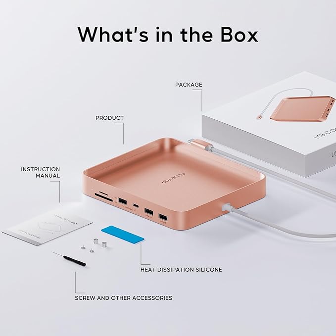 USB C HUB for iMac 24 inch 2021/2023/2024, USB Hub Adapter iMac Accessories for iMac M1/M3/M4 with USB C 10Gbps 3*USB A SD/TF, Docking Station Support Expand M.2 SSD (Not Included), Orange