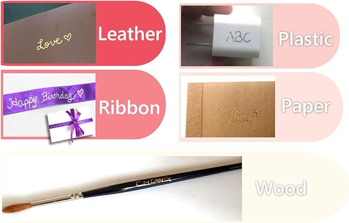 KINGTOOL Hot Foil Embossing Stamping Pen with 6 Rolls Hot Foil Papers, USB Powered (with 4 Nibs) (Red)