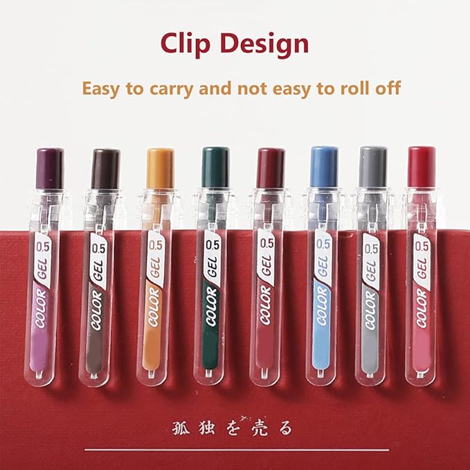 0.5mm Bible Journal Pens No Bleed Through, 8 Color Fine Tip Markers for Bible Study, Bullet Journaling, Drawing,Quick Dry School Supplies (8 retro colors)