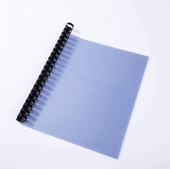 BNC 8 Mil 8-1/2 x 11 Inches, Letter Size PVC Binding Covers - Pack of 100, Clear