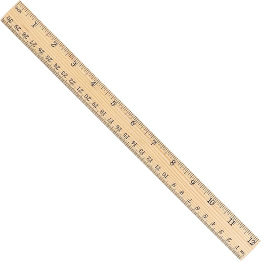 Zonon 30 Pcs 12 Inch Plastic Ruler Assorted Colors Ruler Bulk with Centimeters Millimeter and Inches Rulers First Day of School Gift for Kids School Classroom Office Supplies(Simple Color,Wood)