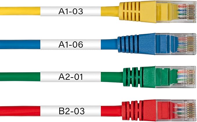 HSE-231 HS-231 Heat Shrink Tubes Label Tape 1/2" (11.7mm) x 4.92 ft Compatible for Ptouch Heat Shrink Label for PTD210 PTE500 PTE550W PTP750WVP, Black on White, 2 Pack