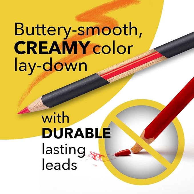 Castle Art Supplies Colored Pencils Set | 72 Premium Soft Core Colored Leads for Adult Artists | Organized in Presentation Tin Case