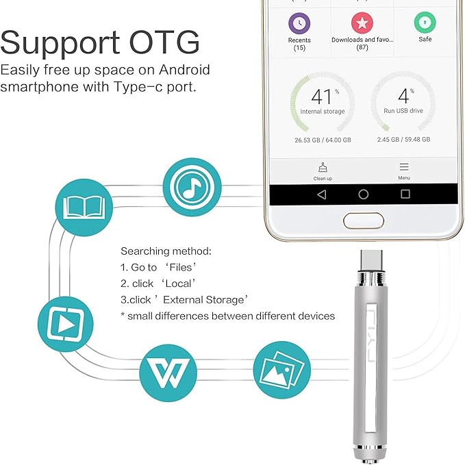 3 in1Luxury Rollerball Pen,USB-C,USB Flash Drive,with Pen Design, with Smooth Writing, Medium Point Black Ink,Portable Memory Stick, Compatible with Laptop,Smartphones (Silver, 64, GB)