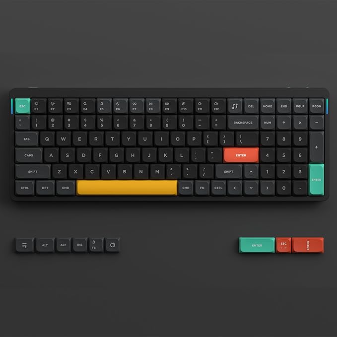 nuphy Air96 V2 Wireless Mechanical Keyboard,100 Keys Gaming Keyboard,Supports Bluetooth 5.1,2.4G and Wired Connection,for PC/Laptop/Windows/Mac -Black Gateron Aloe Switch