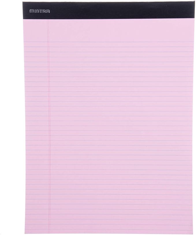 Mintra Office Legal Pads - ((BASIC PASTEL 6pk, 8.5in x 11in, NARROW RULED))