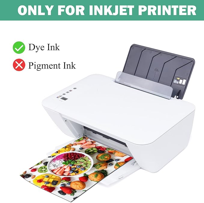 Double Sided Glossy Photo Paper 5x7, Thick Glossy Paper for Cardstock, 100 Sheets 61lb for Inkjet Printer