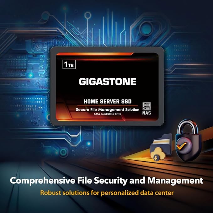 Gigastone Home Server SSD 2TB NAS SSD Drive Cache (2-Pack) 24/7 Durable TLC High Endurance Personal Cloud Data Sync Network Attached Storage RAID 3D NAND 2.5" SATA Internal Solid State Hard Drives