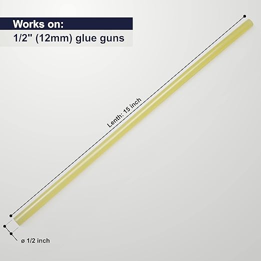 ASA Full Size Hot Glue Sticks for Glue Gun - 7/16" x 15" | High-Strength Hot Gun Sticks Adhesive for Corrugated Materials |Industrial Grade for Packaging & Woodworking | Pack of 375