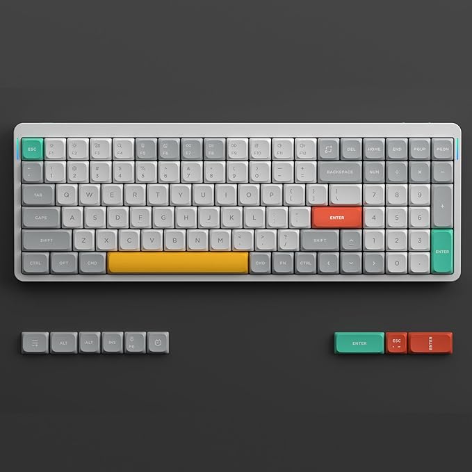 nuphy Air96 V2 Wireless Mechanical Keyboard,100 Keys Gaming Keyboard,Supports Bluetooth 5.1,2.4G and Wired Connection,for PC/Laptop/Windows/Mac -White Gateron Moss Switch