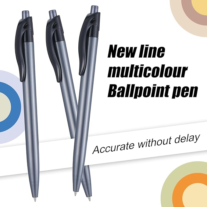 Retractable Black Ballpoint Pen for Smooth Writing 1.0mm Medium Pack of 100, Click pens with Comfort grip, Idea for Journaling, Planner, Note Taking Office School Supplies