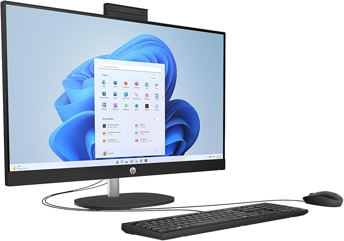 HP 27" FHD Touchscreen Business All-in-One Desktop Computer, Intel 12-Core Ultra 7 155U (Beats i7-1355U), 32 GB DDR5 RAM, 2 TB SSD, Intel Iris Xe Graphics, Wired KB & Mouse, Wi-Fi 6, Windows 11 Pro