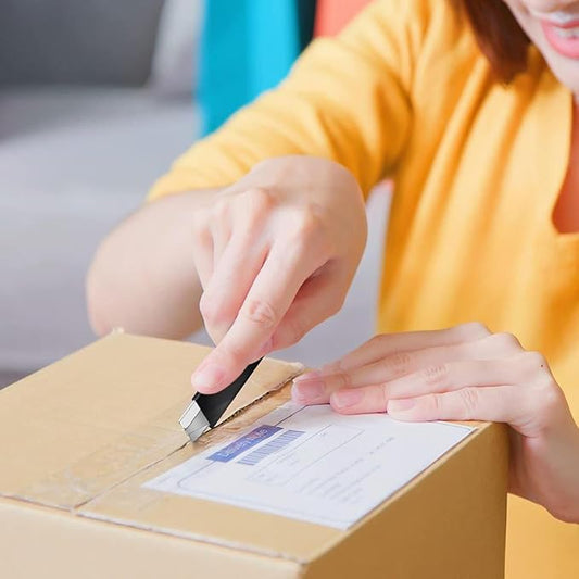 DIYSELF Box Cutters, 48 Pack Utility Knives, Mini Razor Knife, Box Cutter Knife with Single Edge Razor Blade, Box Cutter Retractable for Office, Home, Warehouse, Letter Openers, Box Knife (Black)