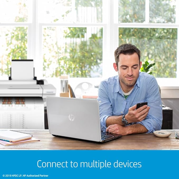 HP DesignJet T650 Large Format 24-inch Plotter Printer, Includes 2-Year Onsite Warranty Support (5HB08T) - New Model