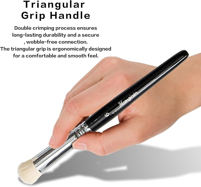 6 Pieces Exquisite Detail Paint Brush Set with Copper Tube and Special Double - Wire - Binding Process,Birch Wood Pen,Circular Grip. Suitable Oil,Watercolour,Acrylic,Digital Painting