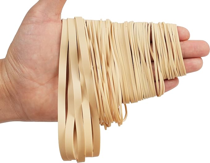 HAIDIBAO-Rubber Bands Assorted Sizes Beige Elastic Bands for Office Supplies 0.5lbs Size16,Size#18,Size #33,Size(4-4/5" x 1/6"),Size#69 Rubber Band