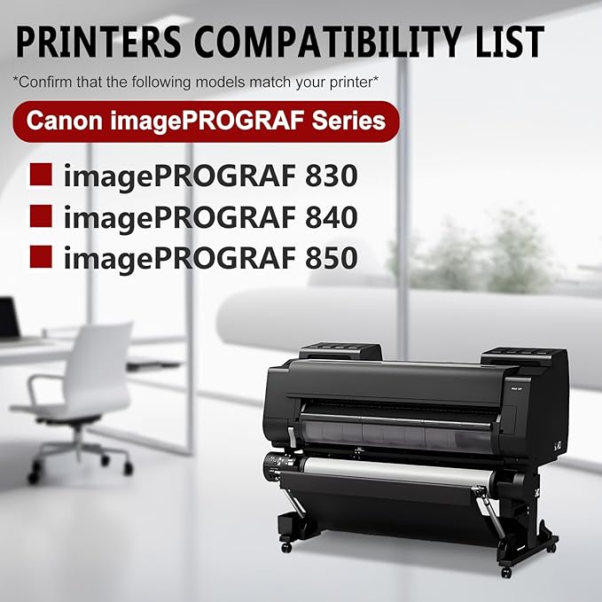 PFI-707 Ink Cartridge PFI707 Ink Tank Compatible with Canon imagePROGRAF PF830, iPF840, iPF850 CAD Plotters 700 ML (1-Pack, Black)
