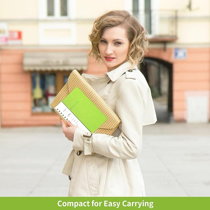 Lined Spiral Notebook College Ruled A5 Journal Book for Note Taking, 160 Pages Writing Journal for Office and Home School Supplies 5.75x8.125 inch (0Light Green-1)