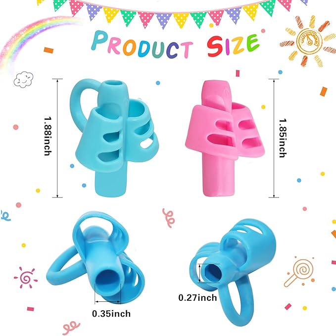 20 Pcs Pencil Grips for Kids Handwriting Pencil Holders Grippers for Kids, Writing Posture Correction Tools for Toddlers, Special Needs Silicone Pencil Supplies for Kindergarten Preschoolers(Mixcolor)