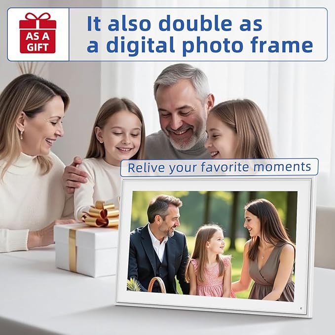 21.5 Inch Digital Calendar, Electronic Chore Chart, Smart Weekly and Monthly Planner 1920 * 1080P IPS Touchscreen Wall and Desk Calendar for Family Schedules, White