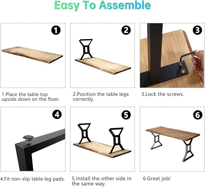 Solid Wood Computer Desk 55-inch Large Office Desk Home Simple Modern Long Study Writing Desk Dining Table for Home Office