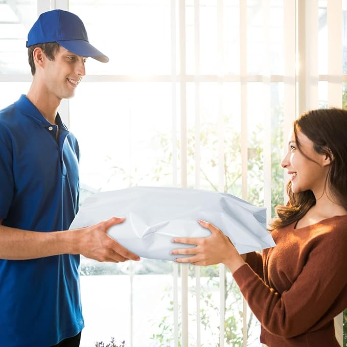 Poly Mailers 14.5x19, Large Poly Mailers 100 Pack, Shipping Mailers with Self Seal Adhesive, Waterproof and Tear-Proof Mailers Poly Bags for Small Business (White)