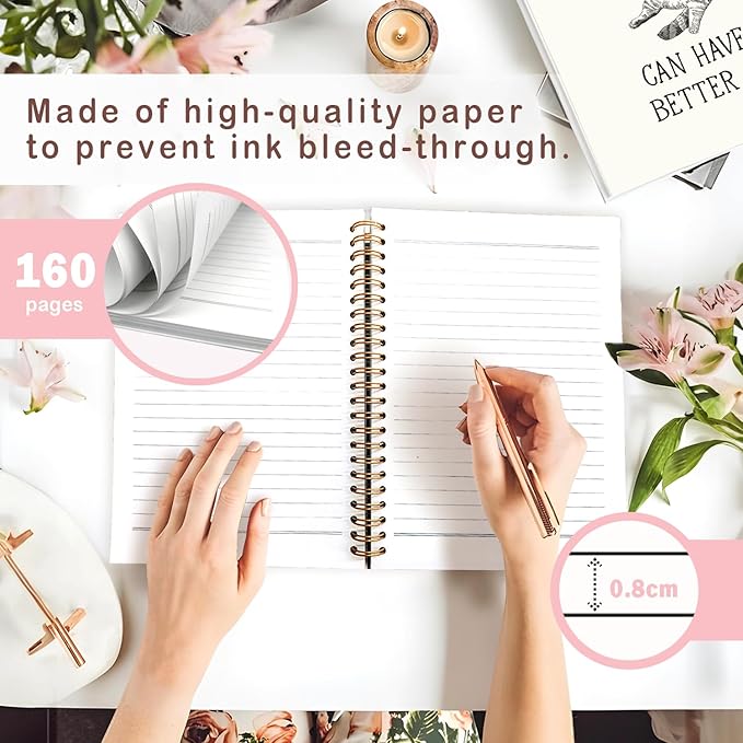 Lacama Cat Notebook, Gifts for Cat Lovers, Funny Notebooks for Work, 160 Pages, Office Humor Gifts, School Office Supplies, 5.5"x8.3" I Work Hard So My Cat Can Have A Better Life Journal Notebook