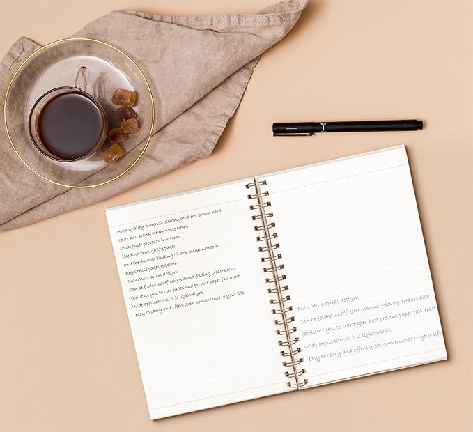 Initial H Notebook Journal,Personalized Teen Girl Gifts,Coquette Trendy Preppy Blue Bow Spiral Notebook,Monogrammed Gifts for Women Teen Girl,College Ruled Hardcover Spiral Notebook 5.5 x 8.3