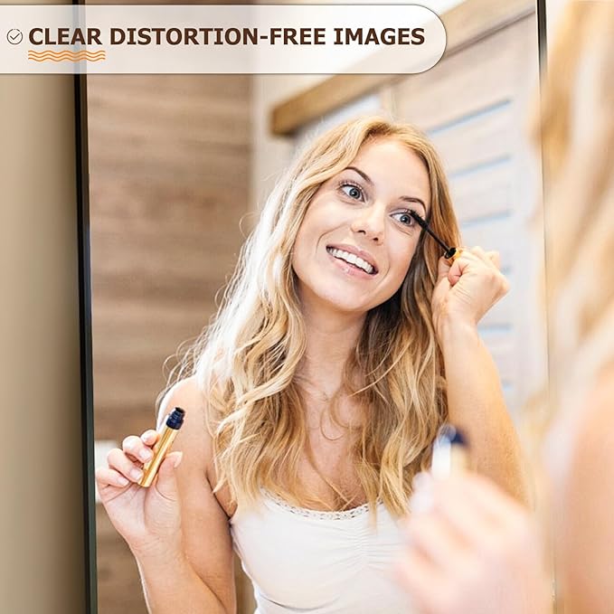 Full Length Mirror with Stand - 38"x77" Full Body Mirror for Floor, Wall Hanging or Leaning - Aluminum Alloy Frame for Living Room, Bedroom, Cloakroom - Black