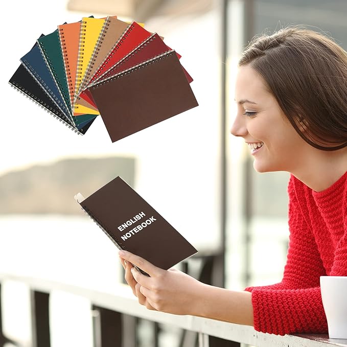 Yahenda Spiral Notebook Bulk A5 Journal Lined 8.3'' x 5.5'' Writing Composition Paper Small Notepad Subject Notebook for Students Office Business Back to School Supplies(Multi Color,36 Pcs)