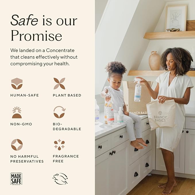 Branch Basics Concentrate + Oxygen Boost REFILL: Stain Remover and All Purpose Cleaner Duo | Bleach, Ammonia, Dye, and Fragrance Free (64 Loads, 33.8 oz Concentrate)