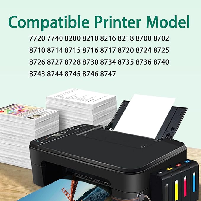 952XL Ink Cartridges Combo Pack Compatible for 8710 7740 Printer for OfficeJet Pro 8720 8725 8210 8715 8702 8740 7720 8730 8216 Printer (4-Pack)