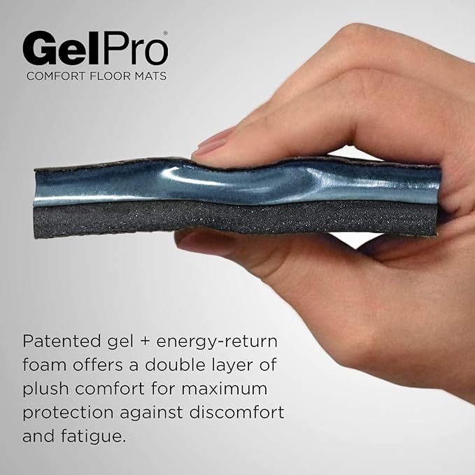 GelPro Elite Premier Gel & Foam Anti-Fatigue Kitchen Floor Comfort Mat, 20" x 72", Basketweave Khaki