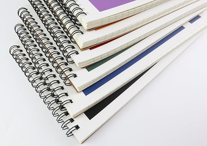 Top Spiral Steno Pads,6 Pack Notepads 6x9 Inches,80 Sheets White Paper Gregg Rule Steno Notebooks for Writing Notes in School, University, College, Office