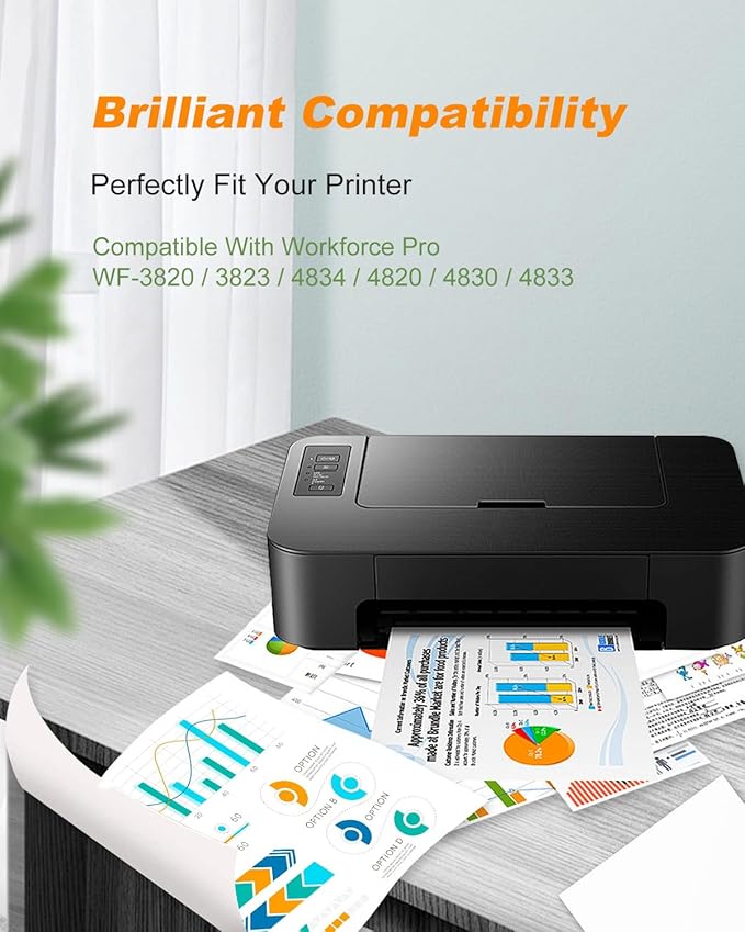 822XL Ink Cartridges Remanufactured Replacement for Epson 822XL Ink Cartridges for Epson 822 822 XL T822 for Epson WF-3820 Printer Workforce Pro WF-4820 WF-4830 WF-4833 WF-3823 Printer(5 Pack, 822XL)