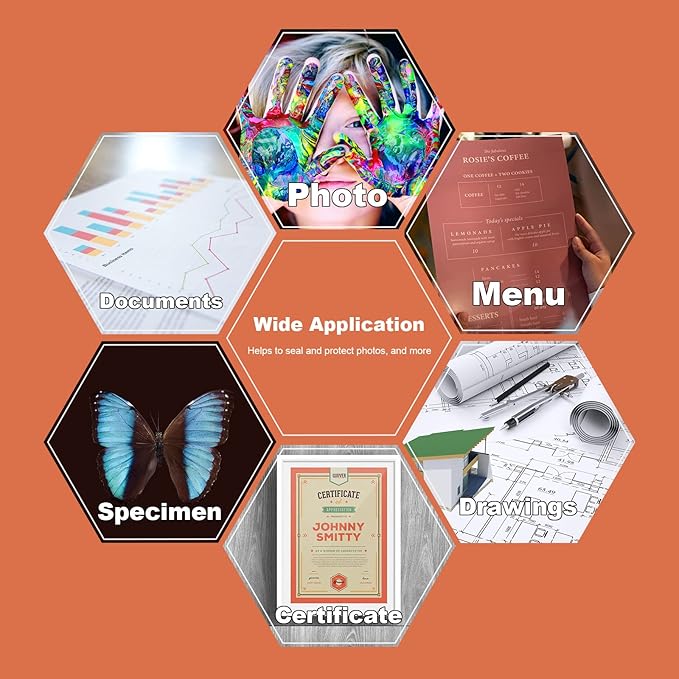 FungLam Thermal Laminating Pouches, 8.9 x 11.4-Inches Laminating Sheets, 3 mil Thick, 100-Pack, Clear