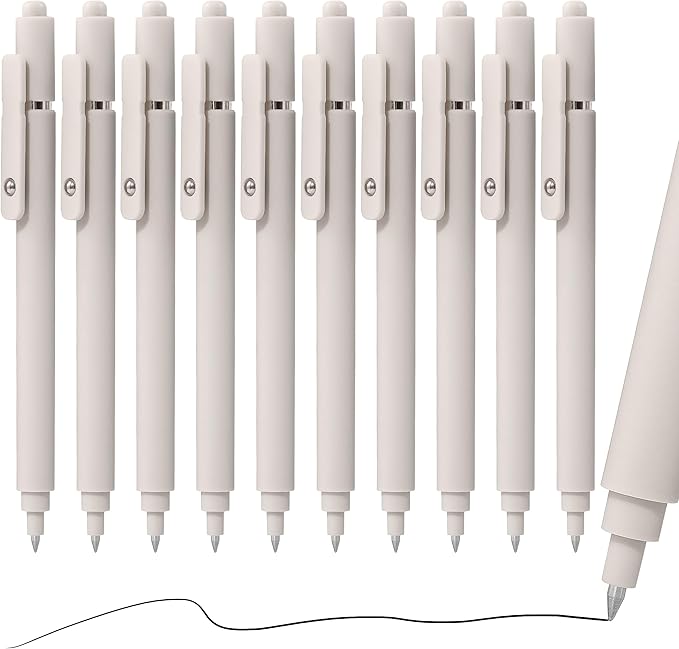 RIANCY Gel Pens, 0.5mm Black Ink Quick Dry Ball Point Pens, Fine Point Smooth Writing Pens, Cute Aesthetic Gifts Set for Men Women Journaling, Office School Stationery Supplies