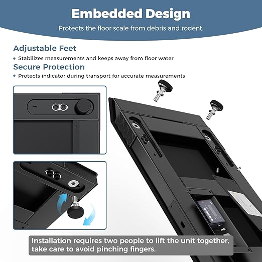 56.3"x20" Vet Animal Scale Floor Scales, Large Livestock Animal Scales with a Ramp and Digital Indicator, Heavy-Duty Farm Animal Scale for Sheep, Goat, Pigs, and Dogs, 5000 lb x 1 lb, Black