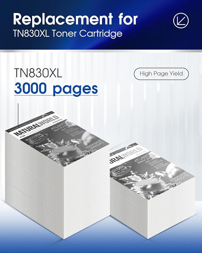 LLAOLLAO TN830XL Toner Cartridges Replacement for Brother TN830XL TN-830XL Toner TN830 XL Work for HL-L2405W HL-L2460DW HL-L2400D HL-L2480DW MFC-L2820DW Printer High Yield (4 Black)