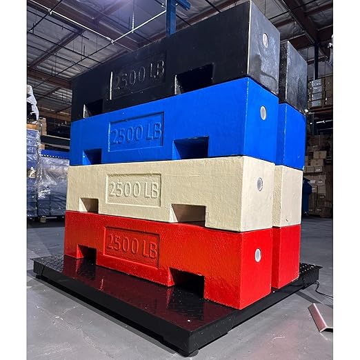 SellEton SL-700-2x2 Floor Scales, Accurate Pallet Scales with Smart Digital Indicator for Warehouse Shipping and Heavy Duty Industrial Weighing (24"x24", 2500 lb x 0.5 lb)