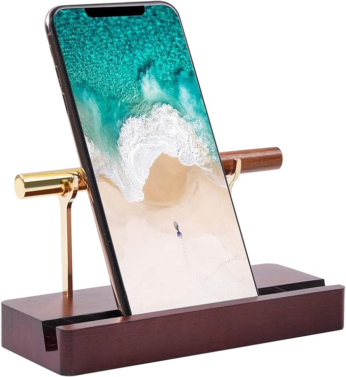 Pen Holder Desk Organizers and Accessories Desk Decor ,Exquisite Wooden Pen Holder ,with a Cool Pen and Two Refills for Office and Home (Style A)