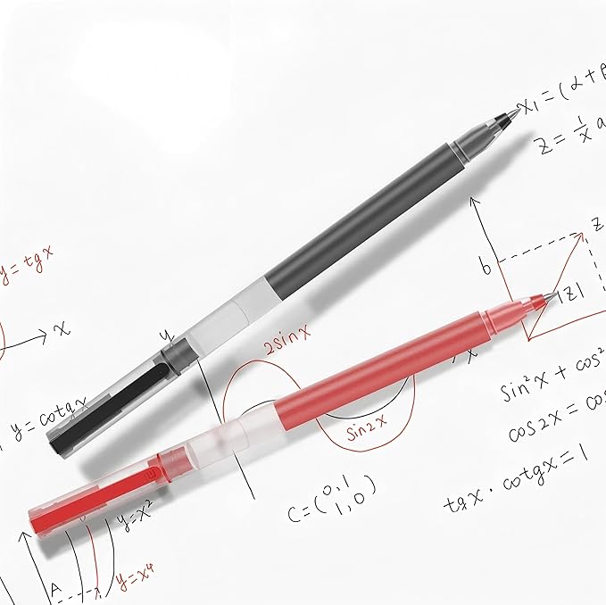 Gel Ink Pens, 0.5mm Fine Point Quick Dry Smooth Writing Pens High-End Series for Office School Supplies,Pack of 5,Red