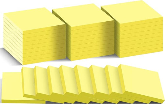 (36 Pack) Sticky Notes 3x3 in Post, Yellow Self-Stick Note Pads it, Strong Adhesive, Easy to Post for Home, Office, Notebook